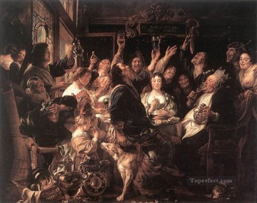 El rey del frijol barroco flamenco Jacob Jordaens Pinturas al óleo